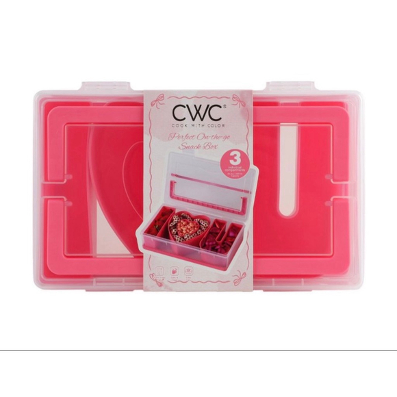 NEW CWC Cook With Color Pink & Clear Snack Box One Size - Picture 2 of 9